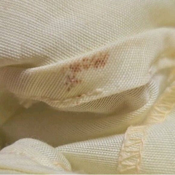 Vintage 1950s Baby Dress Yellow Little Girls Sailor Frock Button Pleated Ruffle - Picture 8 of 8